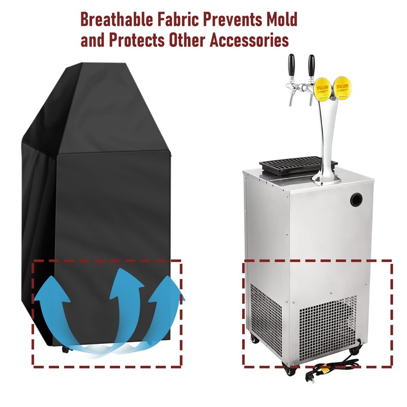 Kegerator Cover Waterproof Dust-proof Keg Beer Cooler Cover 24.5 x