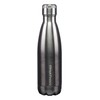 Nathan - Botella de Agua de Acero Chapado en Cromo, Libre de BPA, 17oz y 25oz, Steel/Charcoal, 25oz/ 740ml