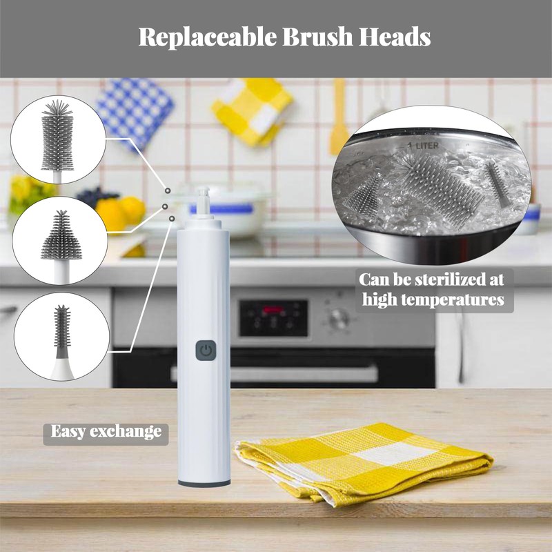 Augensterm - Juego de cepillos de limpieza eléctricos (blanco)