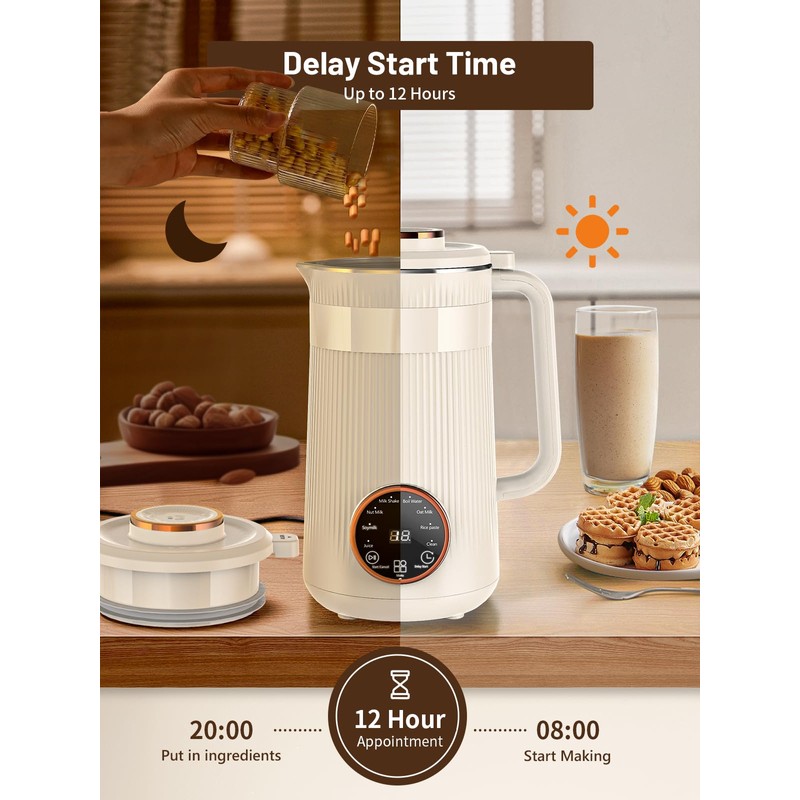 Nut Milk Maker Machine, 35oz Homemade Soy, Almond, Oat, Coconut,