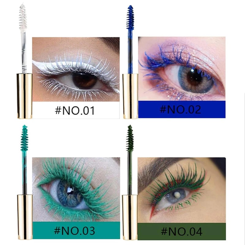 Roseflower Colored Mascara Sets - 12 Waterproof Colors, Pink, Purple,