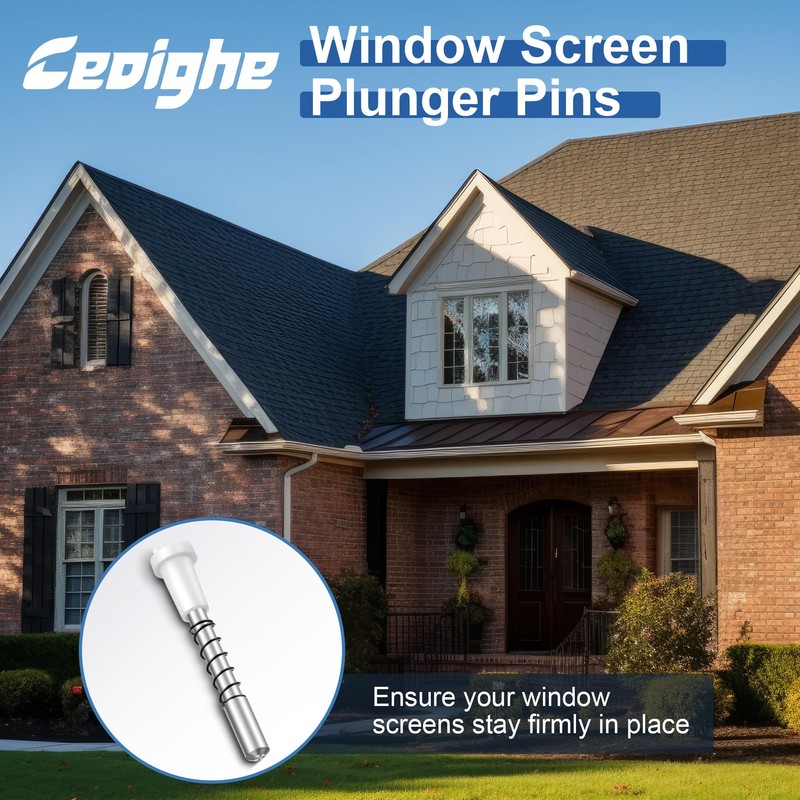 Ceoighe 8 Pack Window Screen Plunger Latches with Caps, 5/32"