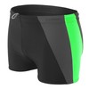 Aquarti Men's Short Swimming Trunks with Side Stripes, Black /