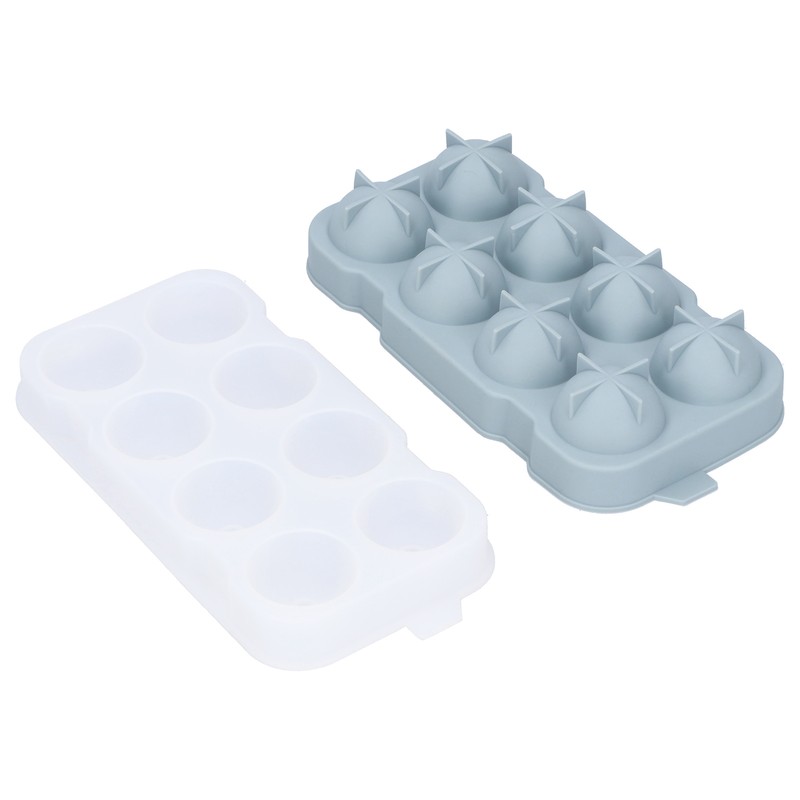 Ice Ball Maker Mold 8Hole Round Silicone Sphere Tray with
