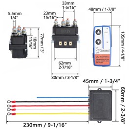 shengbowi 12V 250A Industrial Winch Relay Remote Control Relay Contactor Switch for ATV UTV 2000 to 5000 lbs Winch with Electromagnetic Relay Kit for Car Winches with Remote Control