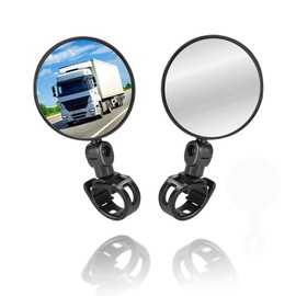 8cm Adjustable Wide Angle Round Scooter Adjustable 360 Degree Rotatable Handlebar Rearview Bicycle Mirrors,Wheelchair Bicycle Scooter Rearview Mirror Universal for Wheelchair Bicycle