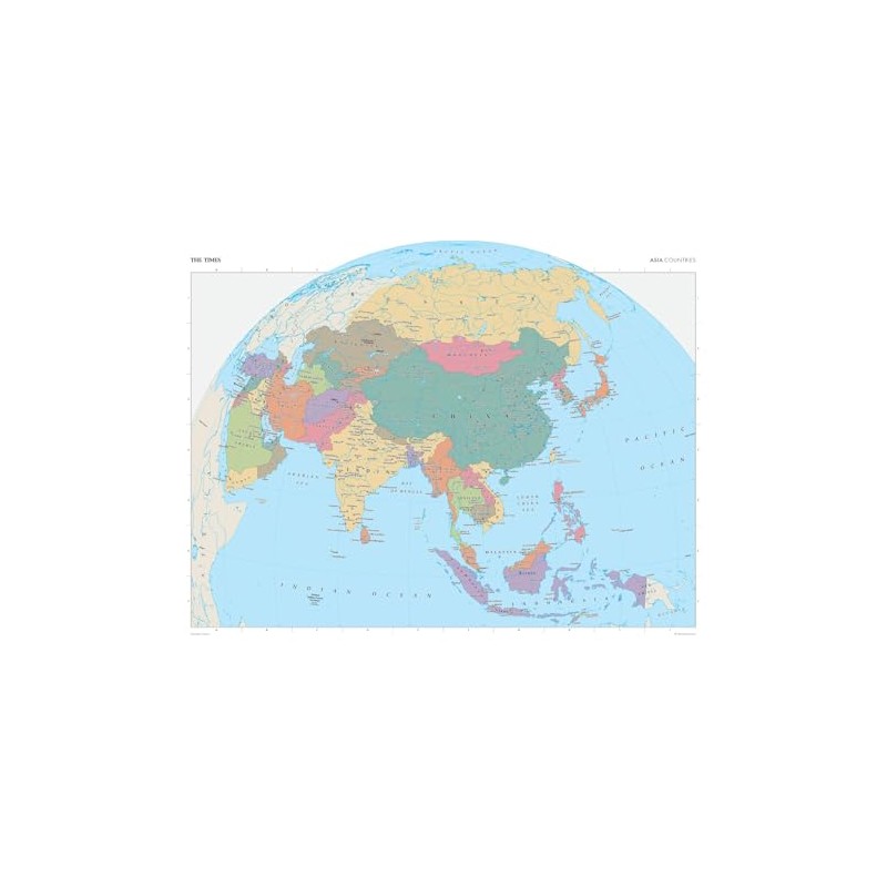 The Times Atlas: Asia (Political Features) - 36.5 x 26.75