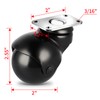 Chegulu 2" Vintage Ball Caster Wheels, Swivel Plate Spherical Caster,
