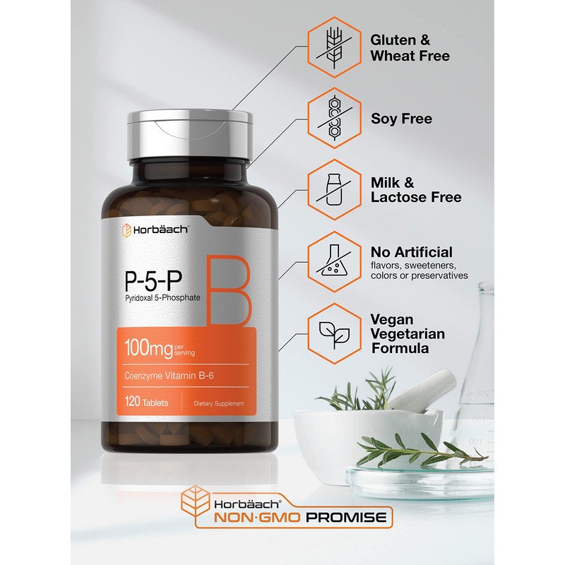 Horbäach P5P Activated Vitamin B6 100mg | 120 Tablets |