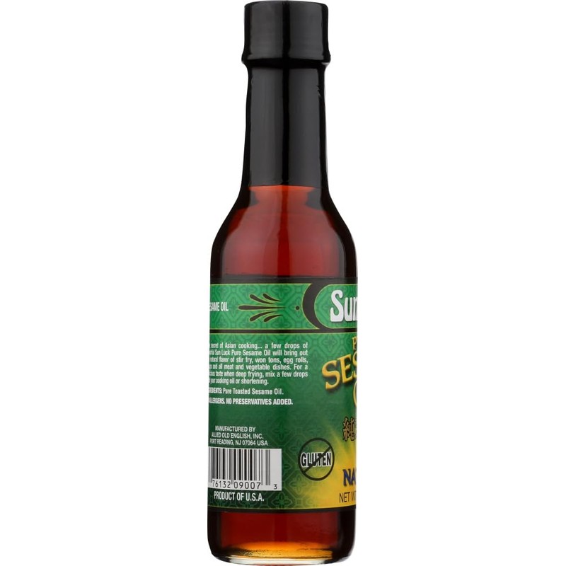 Sun Luck Oil, Sesame, 5-Ounce Glass (Pack of 3)