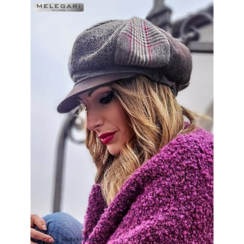 Melegari Hat with Patchwork Visor | Arona Baloon Baker Boy