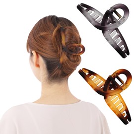 Hair Clips, Hair Clips, Large, Set of 2, Firmly Curled, Hair Accessories, Adult, Korean, Cute, Stylish, Kamidome