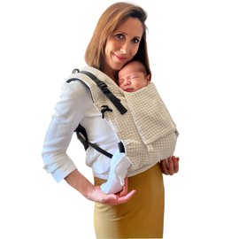 Amarsupiel - Ergonomic Newborn Baby Carrier - Comfortable and Easy to Adjust - Cotton Sling for Newborns - Organic and Breathable - Children's Backpack (Beige)