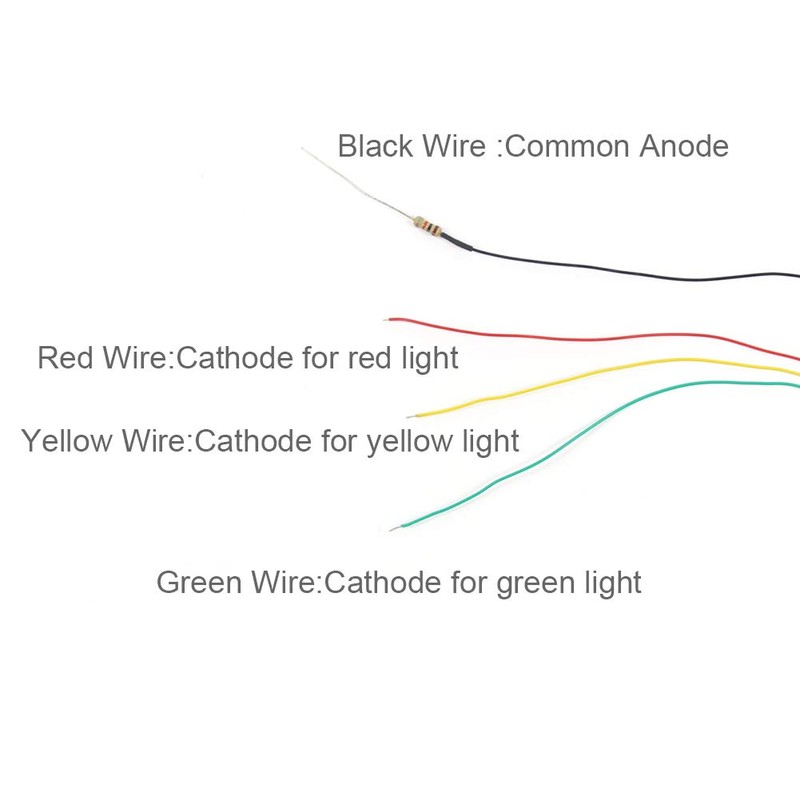 5pcs Model Railway 3-Light Block Signals G/Y/R HO Scale 6.8cm