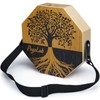 POGOLAB Two-tone Cajon, Portable Travel Wooden Drum with Adjustable Strap,