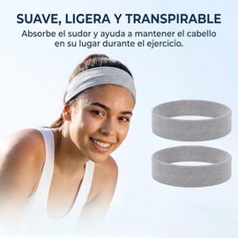 6 Piezas Diademas Deportivas para Mujer y Hombre, Bandas para el Cabello Elásticas, Absorbentes de Sudor y Transpirables, para Correr, Yoga, Gimnasio 