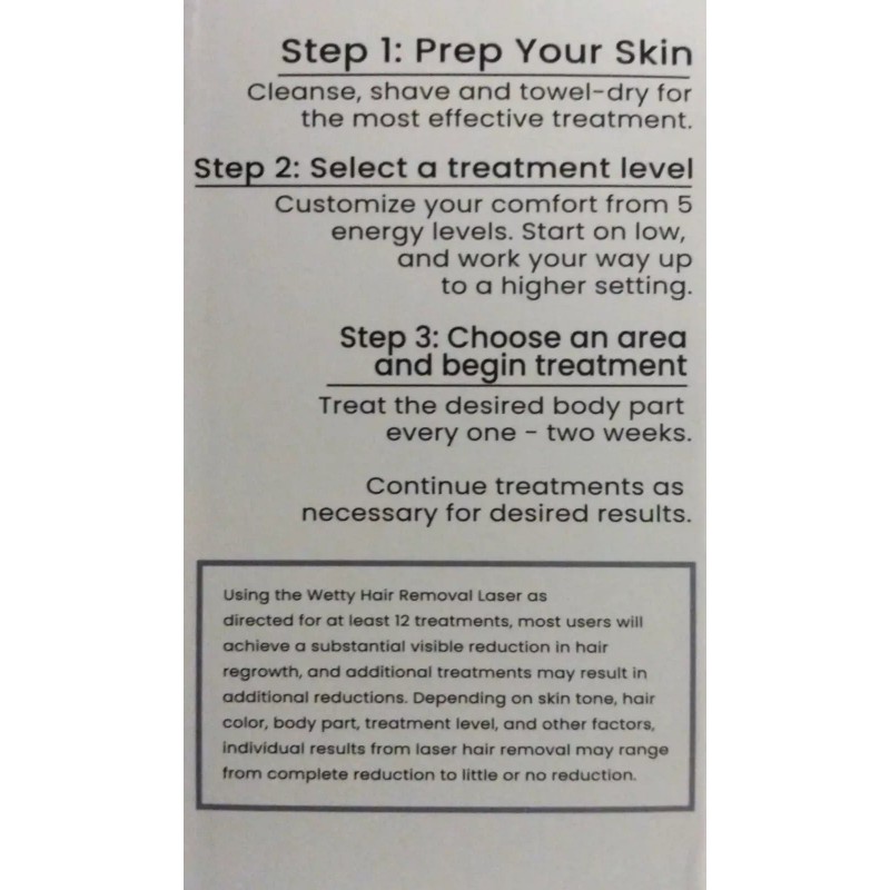 Wetty Pro Hair Removal Laser Professional Technology Permanent Results