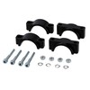 Set of CNC Mudguard Clamps with Screws, Black Anodised for