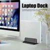 Vertical Laptop Stand Aluminum Alloy Double Dock Black Multifunctional Cooling