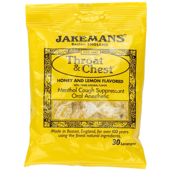 Jakeman's Confectioners - Jakeman's Honey Throat & Chest Lozenges, 30 lozenges