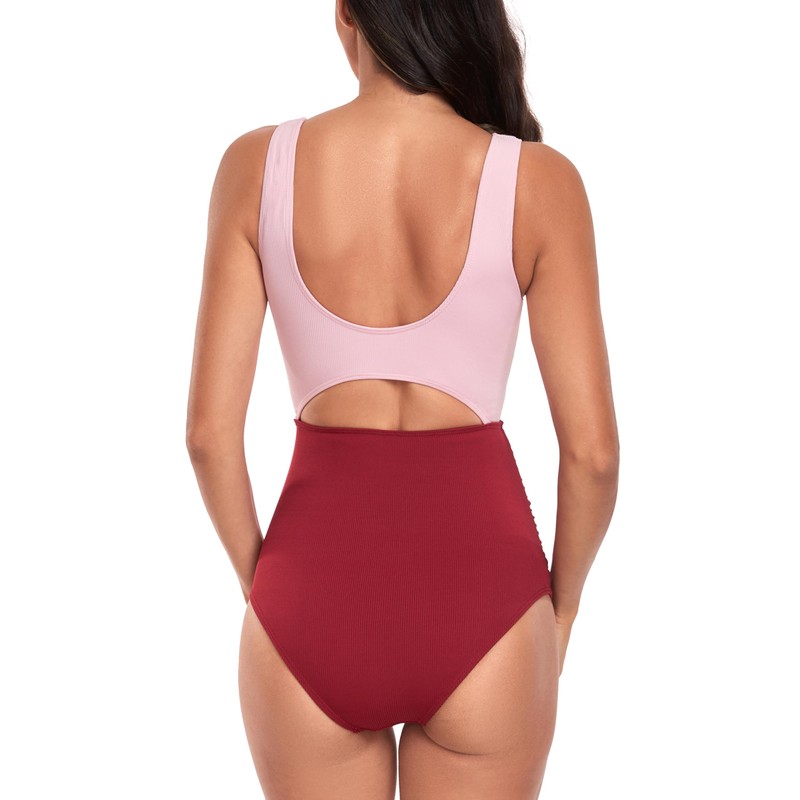 EastElegant Maternity Cutout One Piece Swimwear Ploka Dots Print Pregnancy