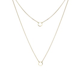 Elli 0110591014_1 Women's Necklace Circle 925 Silver gold