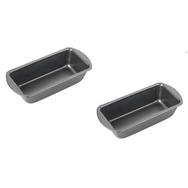Chef Aid Non-Stick Set of Two, 1lb/454g Loaf Tins, Grey