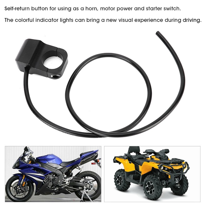 Handlebar Headlight Switch Spot Light Waterproof Stainless Steel Motorcycles Modification