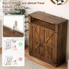 ALLSTAND 6-Tier Shoe Cabinet with Doors, Entryway Shoe Rack Wooden