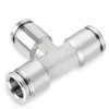 Yoebor Stainless Steel 304 Pneumatic Push to Connect Tee 8mm
