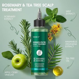 VOERUY Tratamiento Capilar Refrescante Con Romero Y Árbol De Té, Que Elimina La Acumulación De Residuos Y Purifica El Cuero Cabelludo. Tratamiento Desintoxicante Sin Aclarado Para Cuero Cabelludo Seco