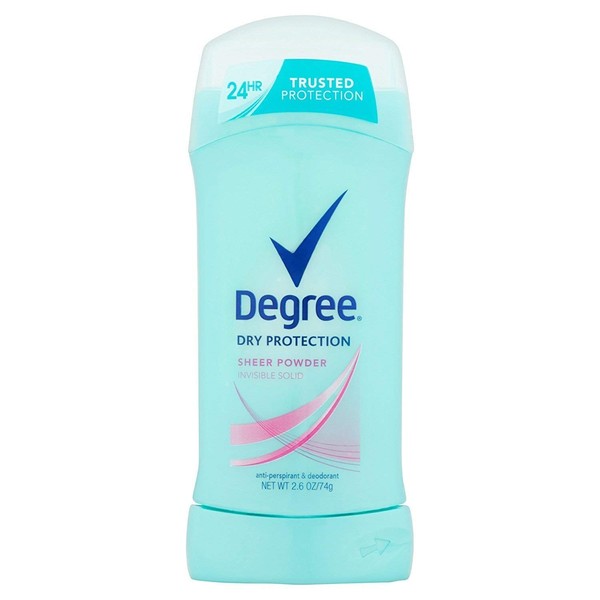 Degree Sheer Powder Antiperspirant Deodorant Stick, 2.6 oz (Pack of 2)