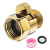 sourcing map Brass Chrome Shower Head Shut Off Valve, G1/2"