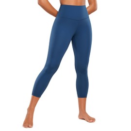 CRZ YOGA Butterluxe High Waisted Capris Workout Leggings for Women 23'' - Lounge Leggings Buttery Soft Yoga Pants French Navy Small