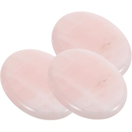 Veemoon Soporte para extensiones de pestañas de jade, paleta de pegamento para pestañas, 3 piezas, 3x4 cm, color rosa, aplicación profesional de pestañas postizas