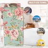 netufe Shabby Chic Pink Rose Flower Hand Towels for Bathroom