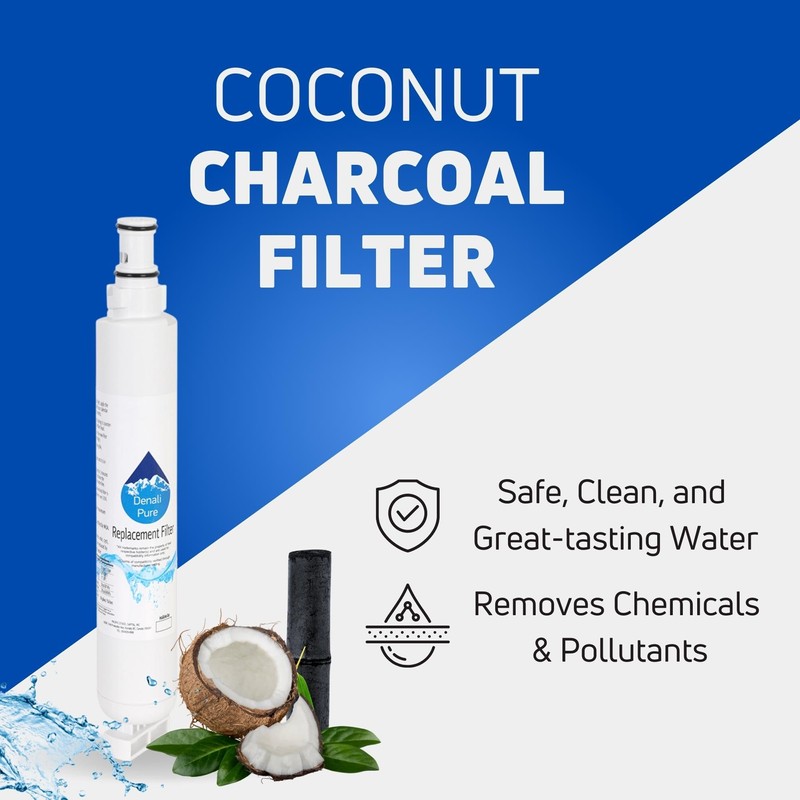 2-Pack Replacement for Whirlpool GT1SHTXMT04 Refrigerator Water Filter - Compatible