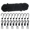 suruikei Rubber Cord 6 mm 15 m Black, Elastic Expander