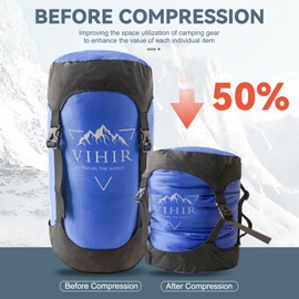 Compression Sack -Rainproof Design and Space Saving,Ultralight 10L/14L/20LSleeping Bag Stuff Sack for Hiking and Camping