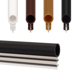 Window Weatherstrip Seal 1/4" Bulb Bubble Kerf Mount Bulb Gasket Window Weather Stripping Kerf - 4 Colors and 5 Length Options (100', Black)