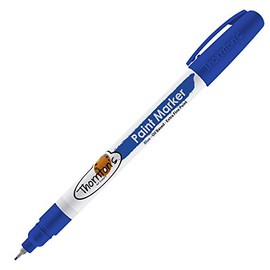 Thornton's Art Supply Vibrant Premium Oil-Based Paint Markers Pen Extra Fine Blue for Craft, Rock Painting | Safe for Kids | Write on Multi Surface Glass Metal Stone Ceramics Wood Rubber Plastic