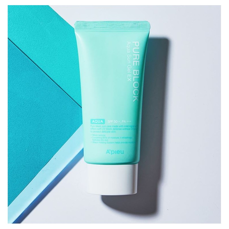 어퓨 퓨어 블록 아쿠아 선젤 이엑스 SPF50+ PA+++ A'PIEU Pure
