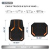 PIC AUTO Heavy Duty Rubber Floor Mats, Orange Aluminum Film