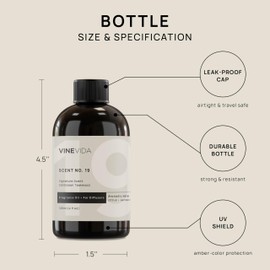 VINEVIDA [4 Fl Oz] Caribbean Teakwood Fragrance Oil for Cold Air Diffusers, Essential Oils for Diffuser Oil Refill & Air Freshener Room Spray