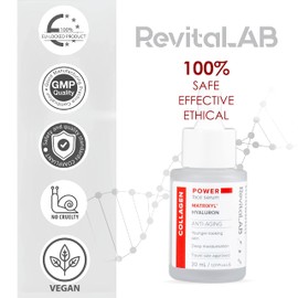 RevitaLAB Power Face Serum with Collagen and Matrixyl™. A concentrated product specially developed for effective skin care against signs of ageing