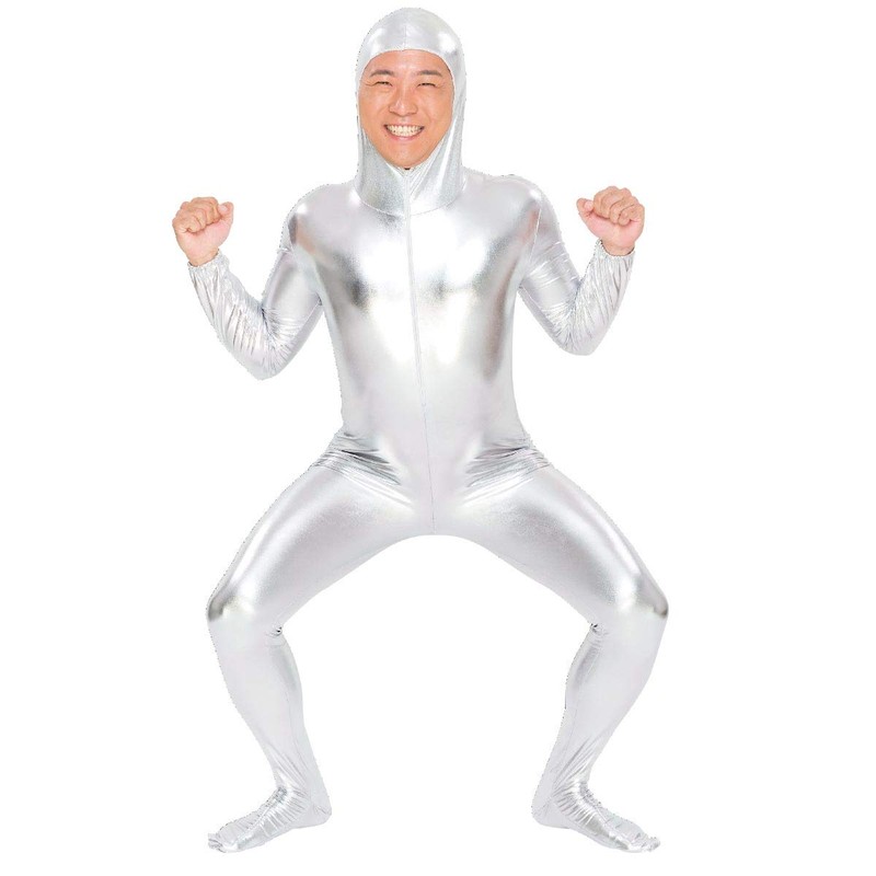 Pure Zentai Cosplay Halloween L Silver, Silver