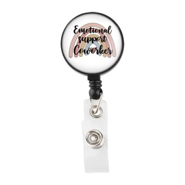 KUIYAI Coworker Badge Reel Employee Leaving Gift Colleague Appreciation Gift Retirement Gift (Emotional Support)