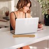 LIFKOME Wood Laptop Stand Riser Holder Portable Tablet Support for