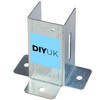 Galvanised Post Support Foot Bracket Open Shoe Heavy Duty for