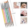 iminoo 6PCS Nail Art Brushes,Double Ended Nail Liner Brush Dotting